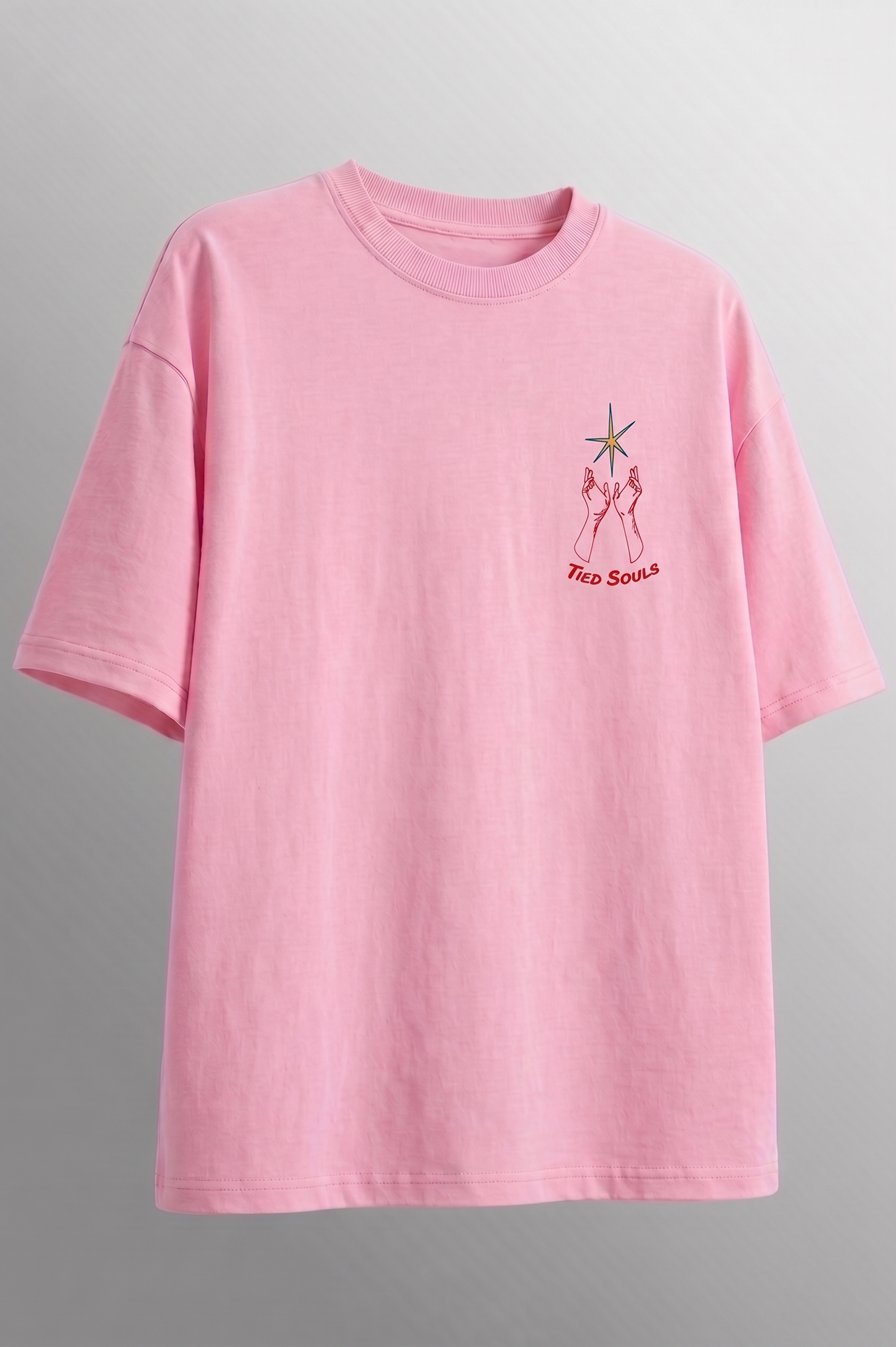 Red String Oversized Graphic T-Shirt