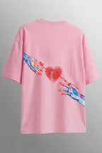 Red String Oversized Graphic T-Shirt